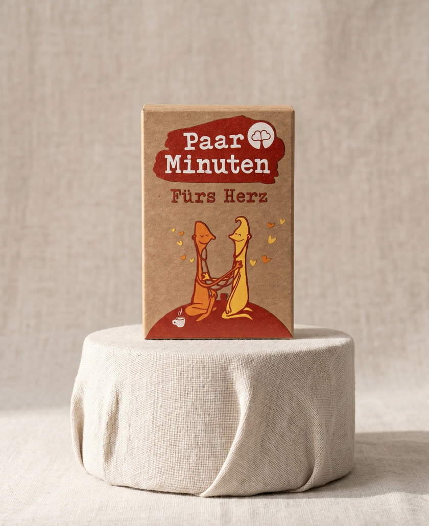 PaarMinuten Fürs Herz – Kartenset auf einem Tisch